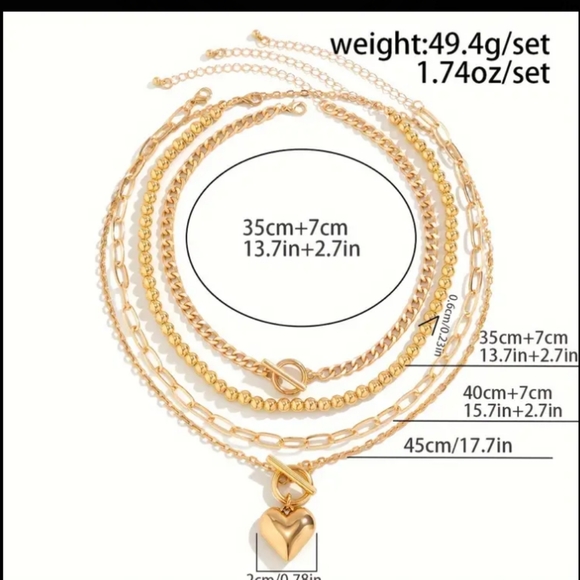 BEST SELLER!! GROUP OF 4 GOLD NECKLACES. - Picture 3 of 5